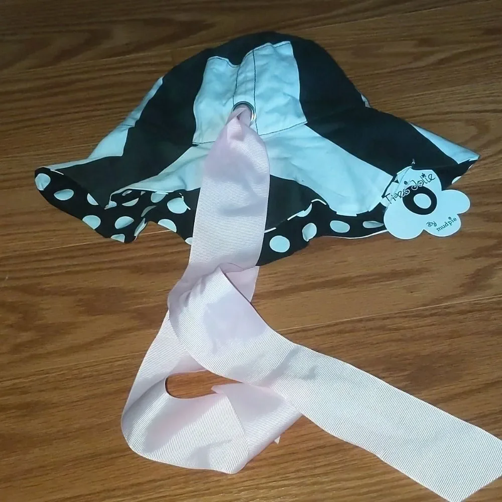 Mud Pie Perfectly Princess Reversible Sunhat 0-12m NWT